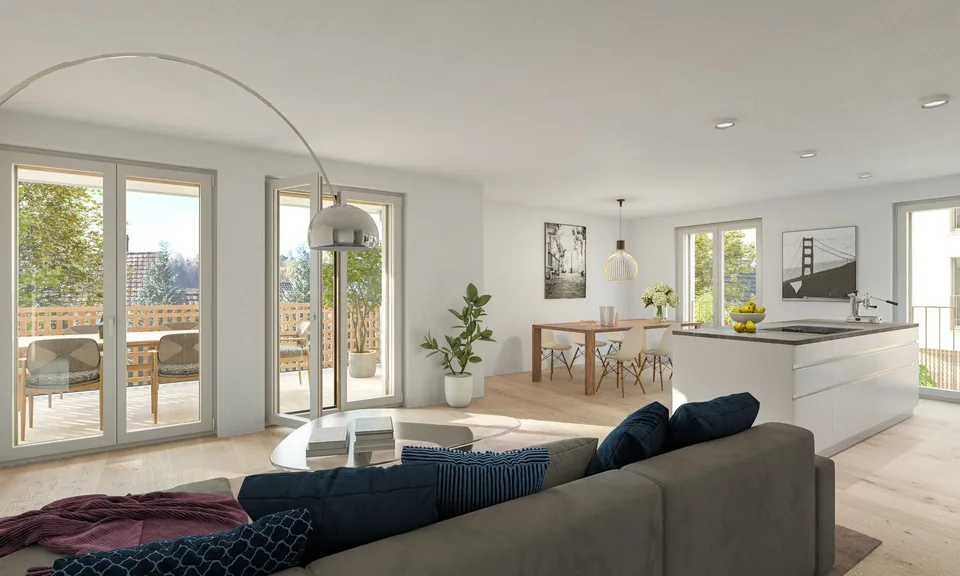 Moderne 4.5-Zimmer-Dachwohnung mit Balkon in Zweidlen
