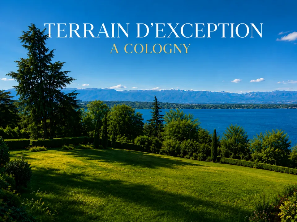 Terrains avec vue lac à Cologny