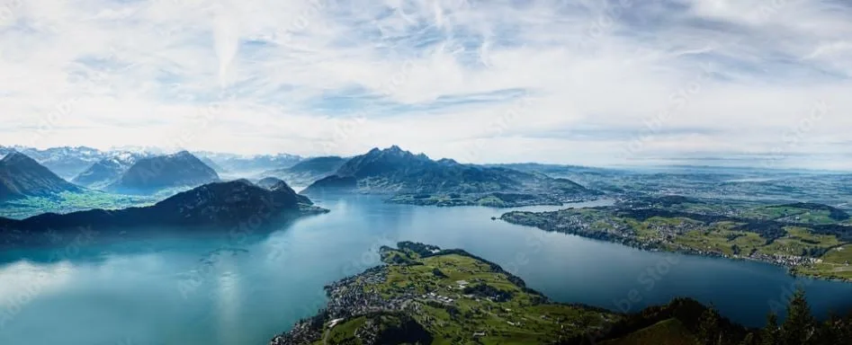 Parcello di costruzione unico e grande con progetto di costruzione con vista sul lago di Lucerna
