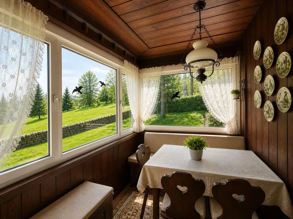 Deux chalets implantés sur une vaste parcelle ensoleillée