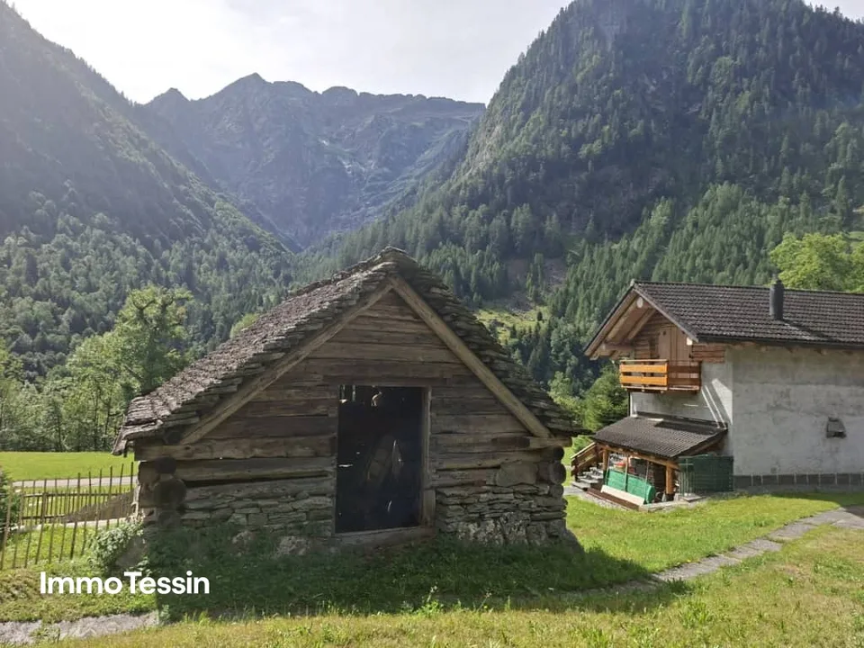 Rückzugsort im Maggiatal, Rustico mit 3000 m² Land an ruhiger Lage umgeben von einer atemberaubenden Naturkulisse