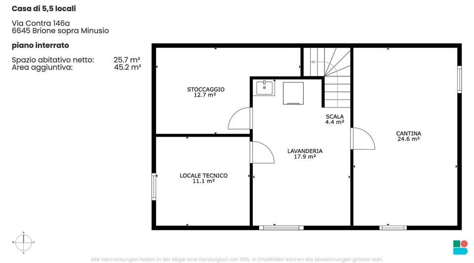 Maison merveilleuse 5.5 pièces, piscine, Brione - prix top – photo 11 sur 12