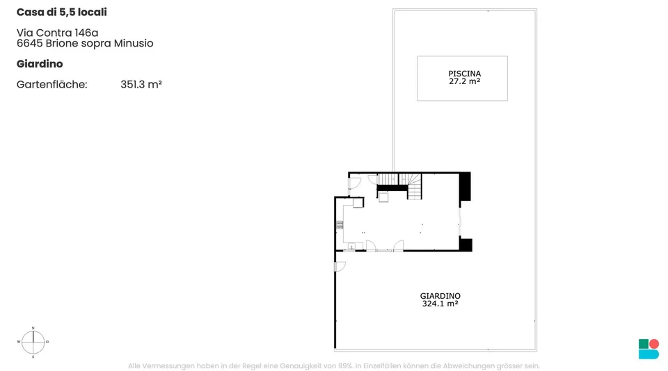 Maison merveilleuse 5.5 pièces, piscine, Brione - prix top – photo 12 sur 12