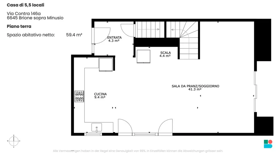Maison merveilleuse 5.5 pièces, piscine, Brione - prix top – photo 9 sur 12