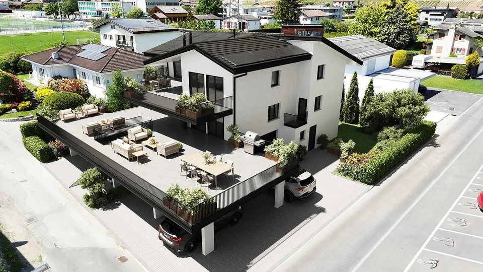 Appartamento 4.5 locali con grande giardino nuovo a Vétroz