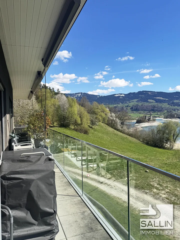 Schönes 3½-Zimmer-Apartment mit atemberaubendem Blick auf den Gruyère-See