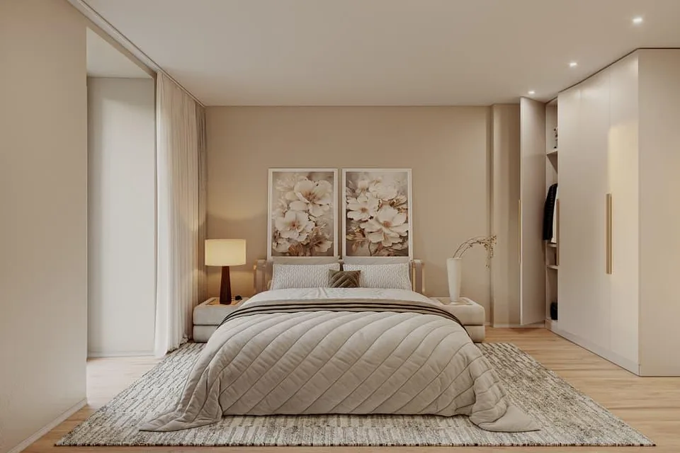 Schönes 3,5-Zimmer-Apartment mit freiem Blick auf das Dorf und die Bergkette