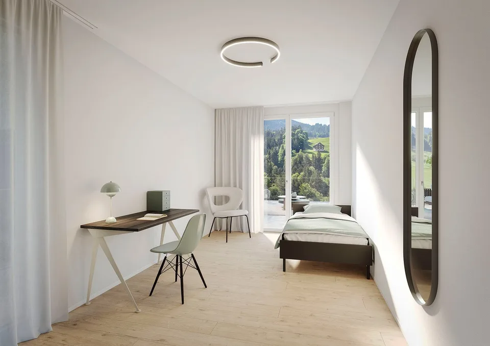 Appartement de terrasse exclusif de 5,5 pièces avec vue sur la montagne à Sattel