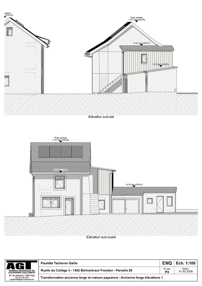Belmont-sur-Yverdon Zu verkaufen Loft-Haus mit 3 Zimmern – Foto 9 von 10