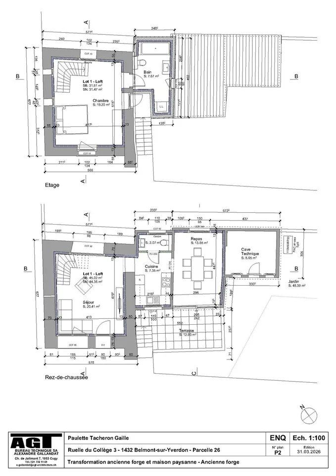 Belmont-sur-Yverdon Zu verkaufen Loft-Haus mit 3 Zimmern – Foto 8 von 10