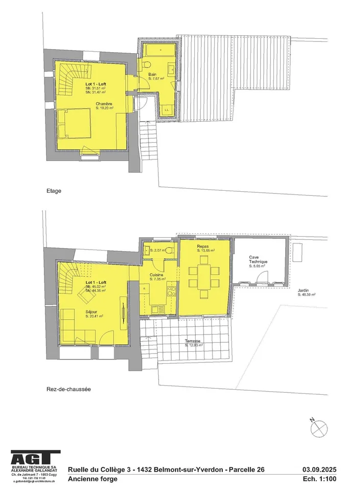 Belmont-sur-Yverdon A vendre maison de village type loft de 3 pièces