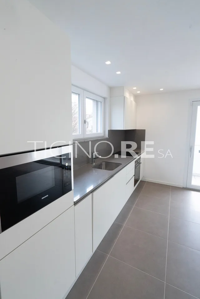 Lugano-Breganzona; nuovo e moderno appartamento  di 4.5 locali con grande terrazza,70mq