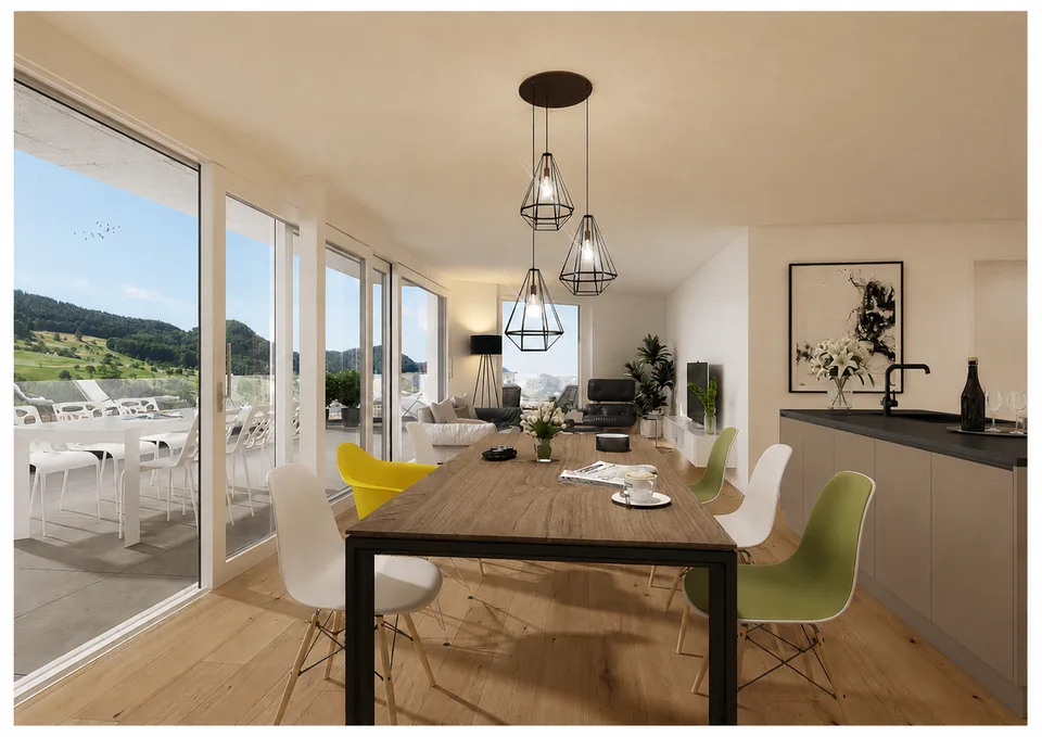 Wohnen der Extraklasse – exklusive 3.5-Zimmer-Terrassenwohnung am Buechenberg