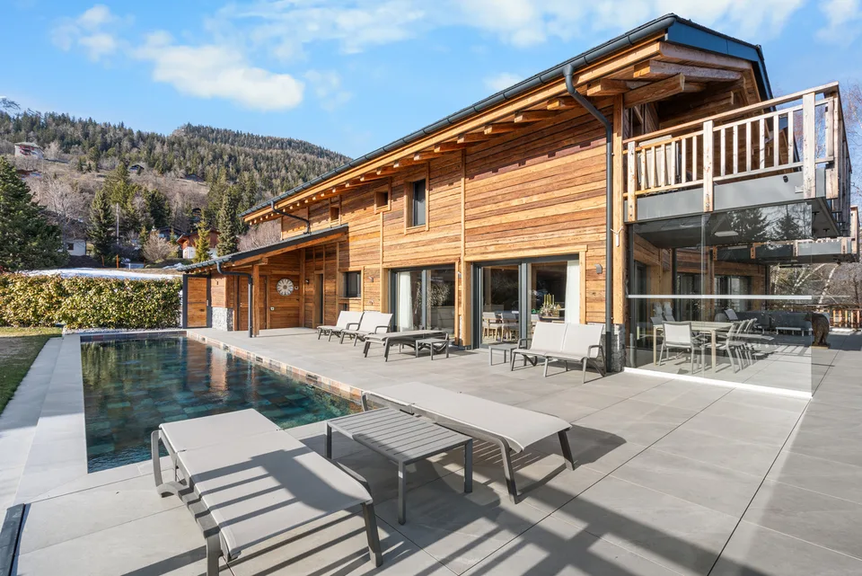Chalet de prestige à Mayens d'Arbaz - Piscine et Vue imprenable – Foto 7 von 9