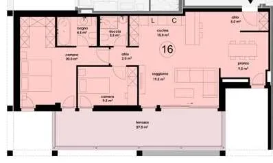 Appartamento 3.5 locali con terrazzo – Foto 13 von 13