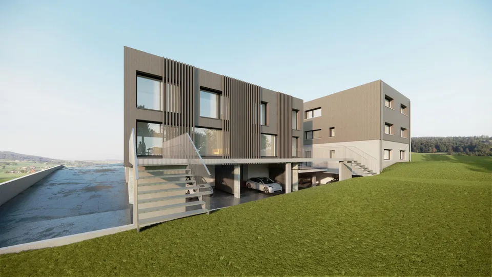 St-Aubin, à vendre, villa mitoyenne de 148 m2, terrain de 413 m2
