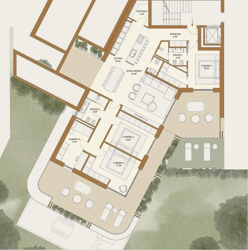 BELLISSIMO 5.5 LOCALI IN RESIDENZA DA SOGNO A PREGASSONA – foto 9 di 11