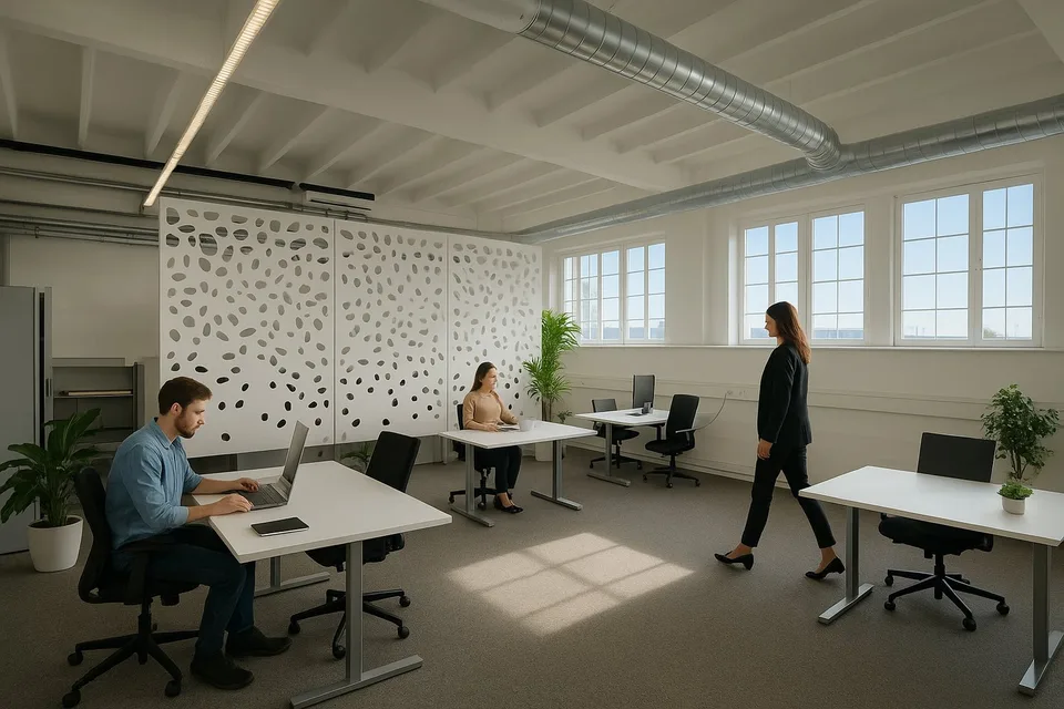 Büroräume mit 250m², Lagerhallen mit 215m2 zuzüglich Aussenflächen und Parkplätze