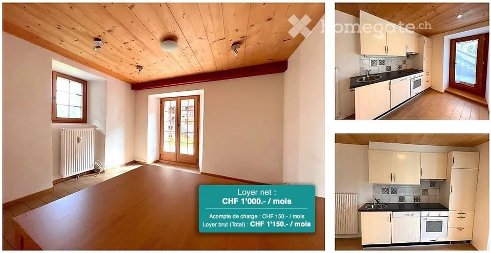 APPARTEMENT 2,5 PCES AVEC TERRASSE ET VUE IMPRENABLE
