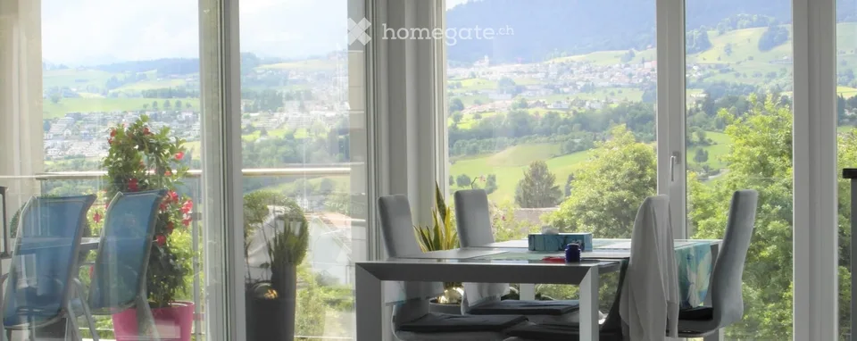 Appartamento luminoso 4.5 locali con vista lago e montagna da sogno a Richterswil