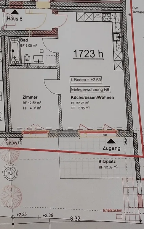 Appartamento di 2 camere, costruzione nuova, con parquet in rovere e ampio spazio di soggiorno