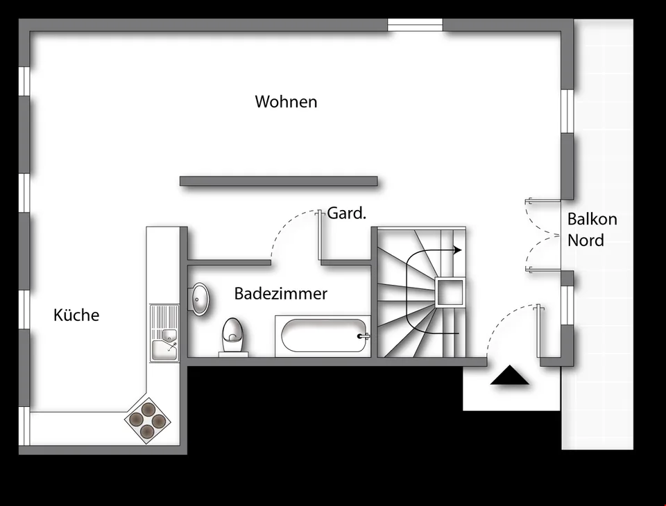 Moderne Altbau 5 1/2 Maisonette Wohnung in ehemaligen Bauernhaus