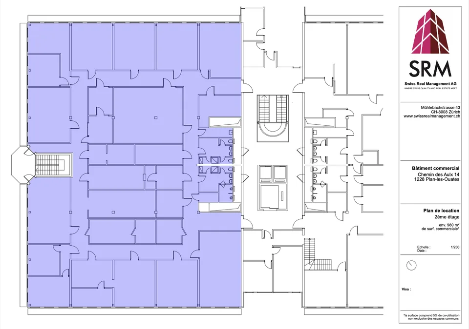 Laborfläche in Plan-les-Ouates – CTN 14 – 2. Etage: ca. 980 m²