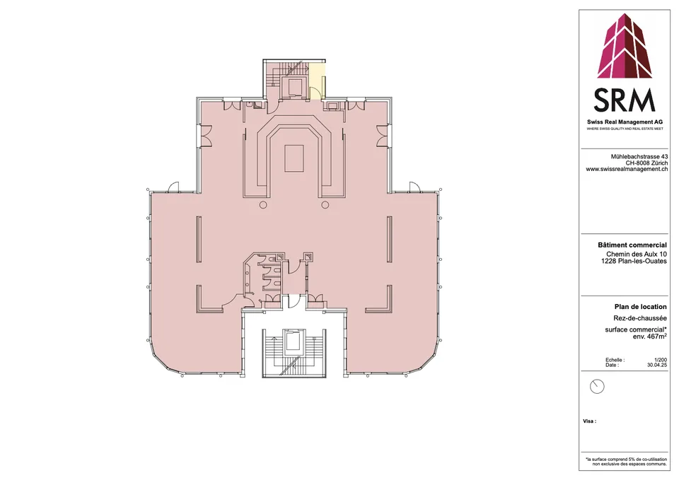 Arcade commerciale vitrée – 467 m² – Rez-de-chaussée – Plan-les-Ouates (CTN)