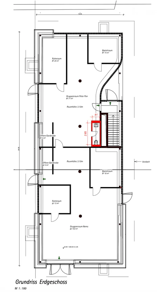 Spazio commerciale luminoso in una posizione tranquilla a Schwamendingen da 100 a 350m², accessibile in sedia a rotelle, da ottobre 2026