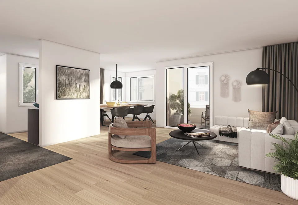 Moderne 4.5-Zimmerwohnung mit Balkon im Seefeld