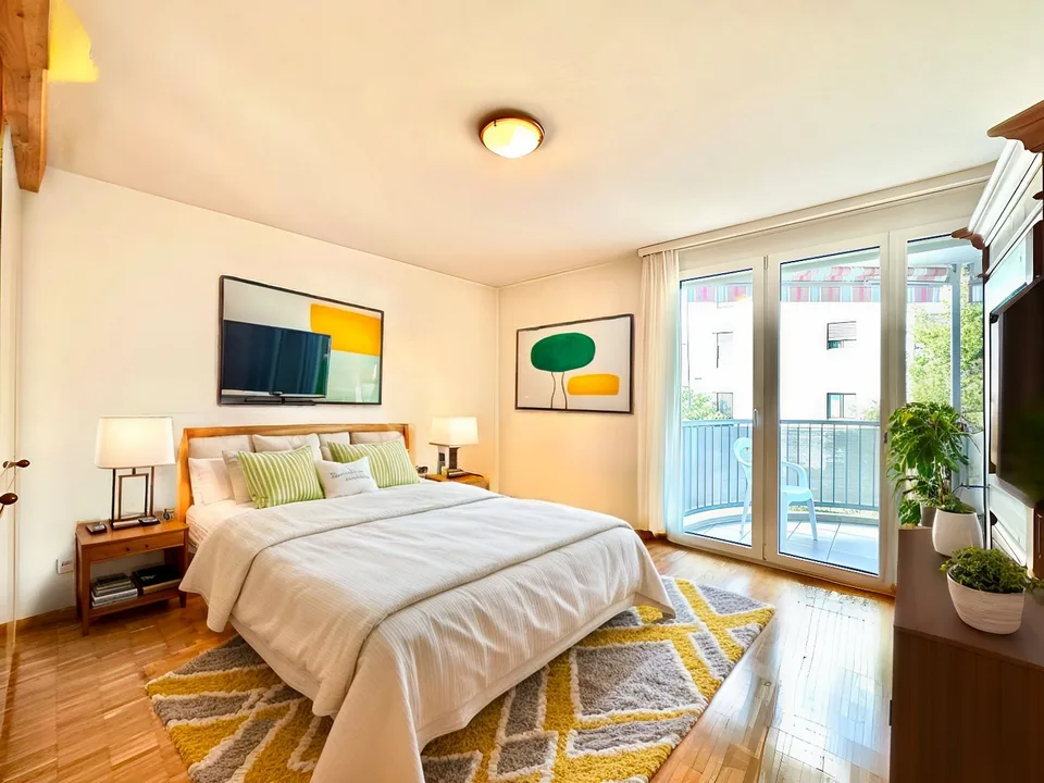 Appartement lumineux de 4,5 pièces à Pregassona avec jardin