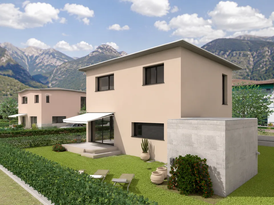 NUOVA COSTRUZIONE: CASA MONOFAMILIARE CON GIARDINO PRIVATO E DUE POSTI AUTO