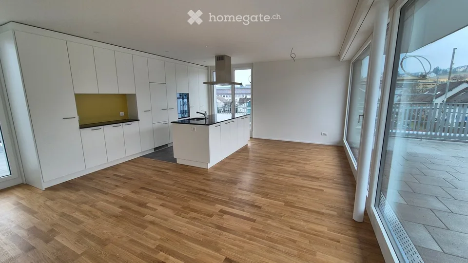 Moderne 3.5-Zimmer-Dachwohnung in Menziken – Neubau mit Balkon und schöner Aussicht