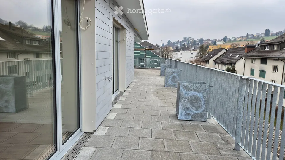 Moderne 3.5-Zimmer-Dachwohnung in Menziken – Neubau mit Balkon und schöner Aussicht