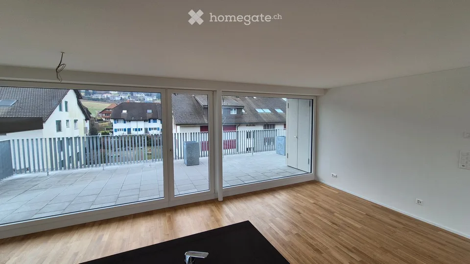 Moderne 3.5-Zimmer-Dachwohnung in Menziken – Neubau mit Balkon und schöner Aussicht