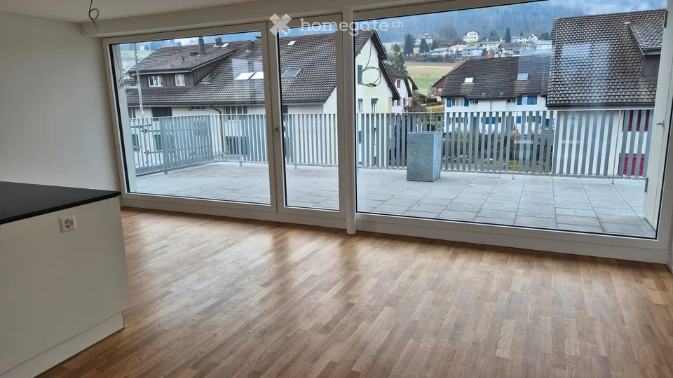 Moderne 3.5-Zimmer-Dachwohnung in Menziken – Neubau mit Balkon und schöner Aussicht