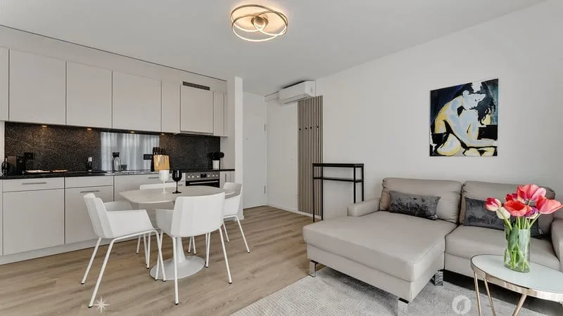 Moderne möblierte 2-Zimmer-Wohnung mit Service und Balkon in Biel