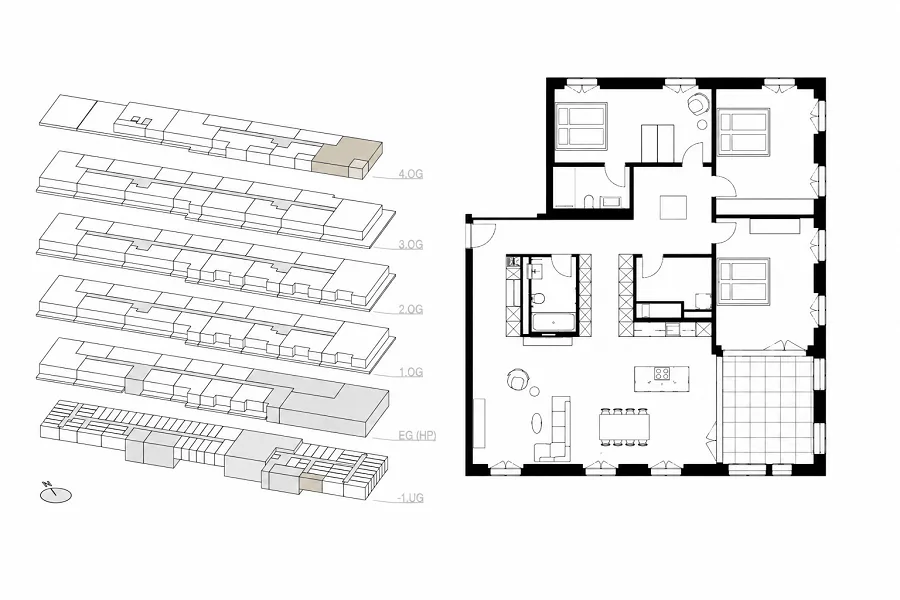 Chur - Appartement en attique 4½ pièces dans le nouveau bâtiment «CHURAVITA»