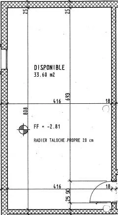 Dépôt d'env. 33.60 m2 au sous-sol