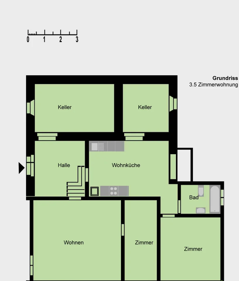 3.5-room apartment in Steg
