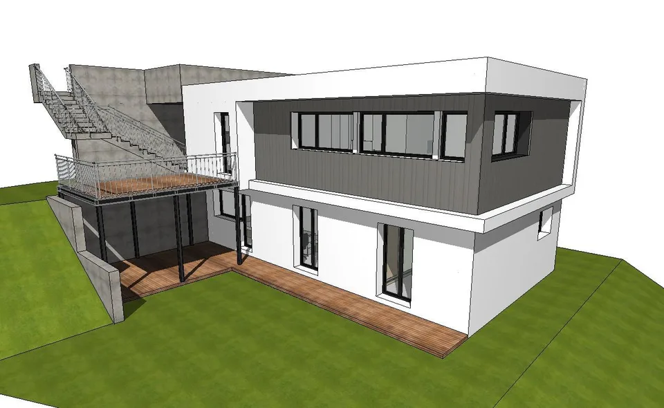 PROGETTO APPROVATO PER MODERNA VILLA DI 4.5 LOCALI A GNOSCA