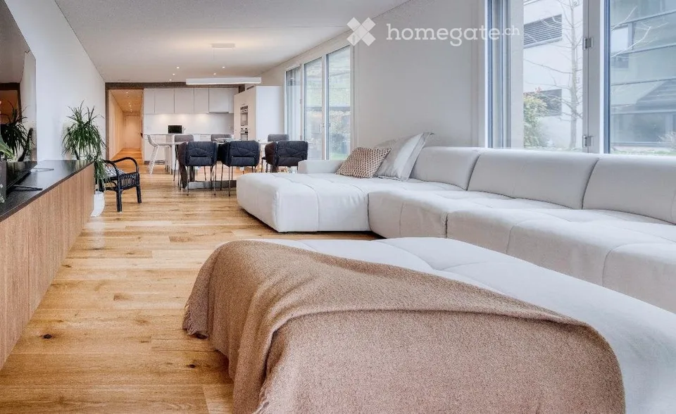 Appartement moderne meublé au Vully, vue sur le lac de Morat