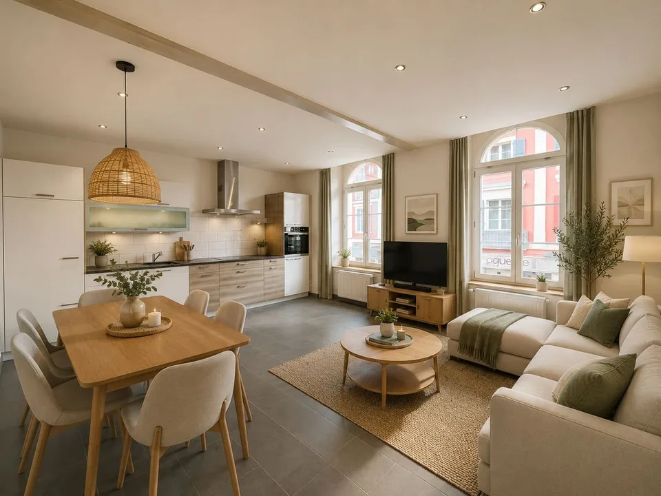 Appartement moderne de 3 pièces - centre du village