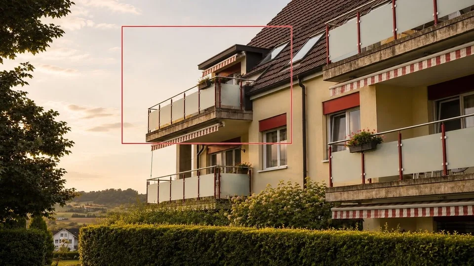 4.5 -Zi. (urspr. 5.5/6.5) Dachwohnung mit Blick ins Grüne – Foto 10 von 12
