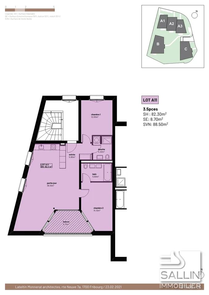APPARTEMENT MIT 3½ ZIMMERN VON HOHEM STANDARD MIT BALKON