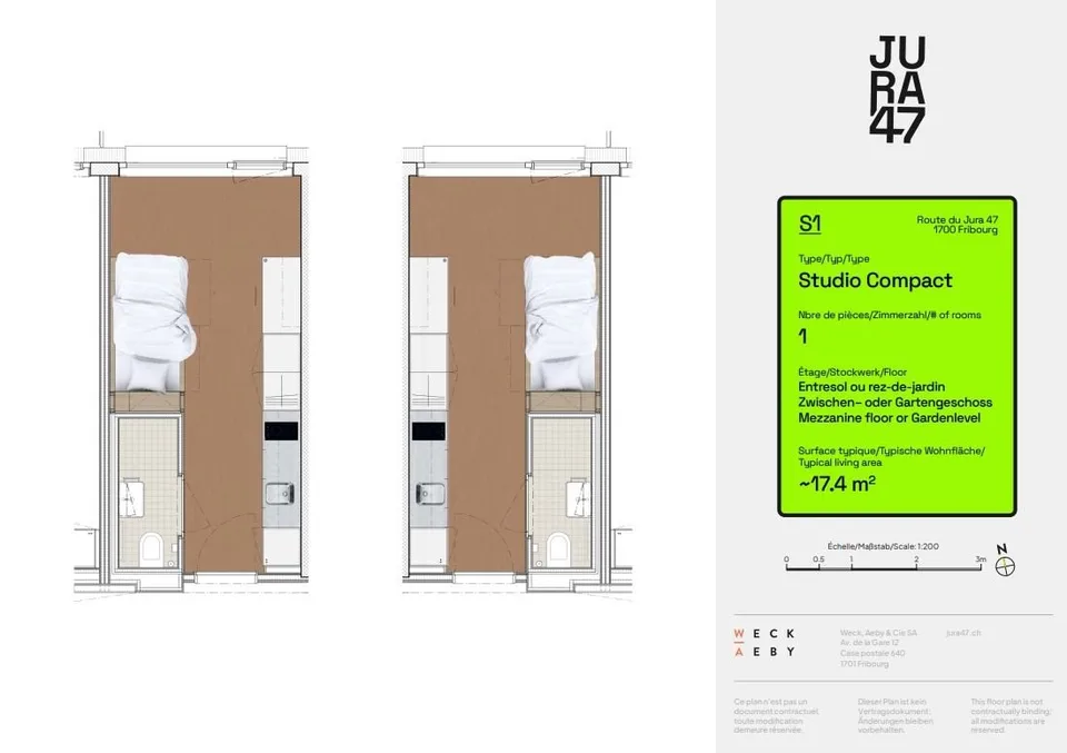 Studios neu in einer Studentenresidenz, mit einer umfassenden Miete!