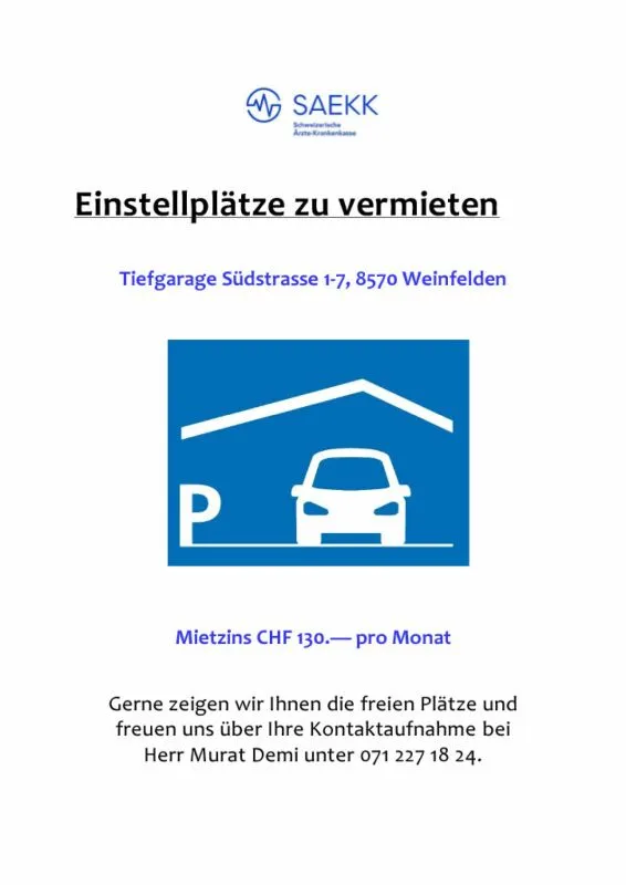 Einstellplatz in Tiefgarage