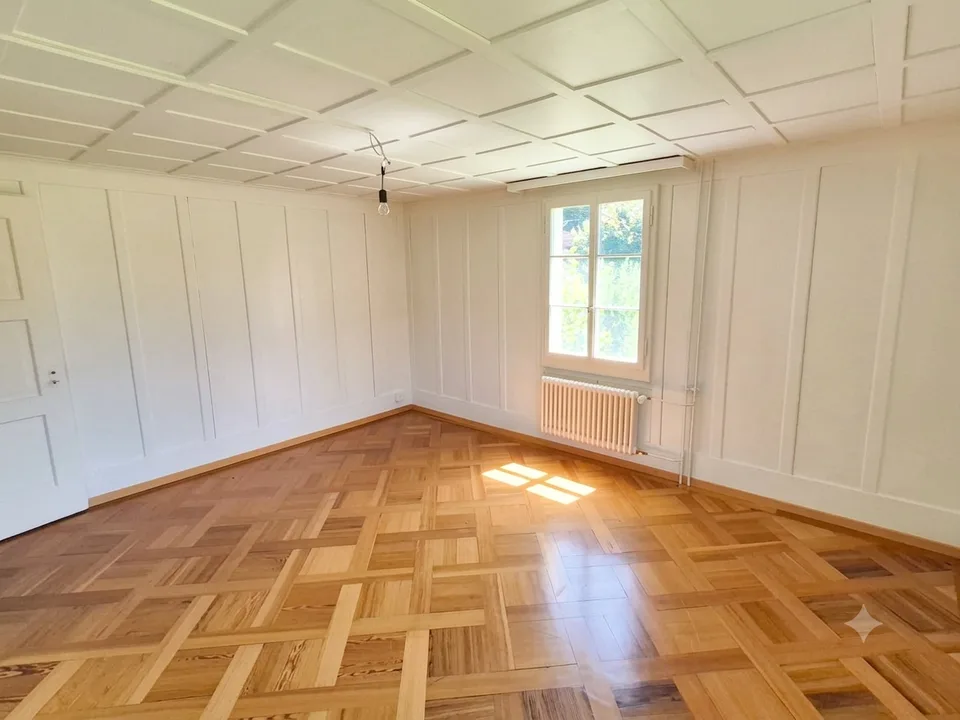 Delizioso appartamento di 3,5 locali in un edificio storico con vista sulla montagna a Giswil