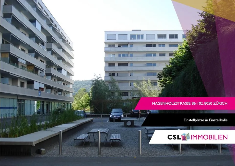 Einstellplatz zu vermieten - Hagenholzstrasse 86-102, 8050 Zürich