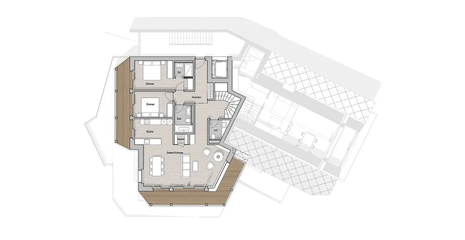 Chalet SKYFALL |4.5 Zimmerwohnung 2. Dachgeschoss Süd-West |ERSTWONS